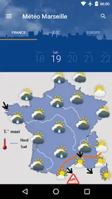 Météo Marseille android App screenshot 2