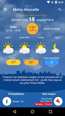 Météo Marseille android App screenshot 4